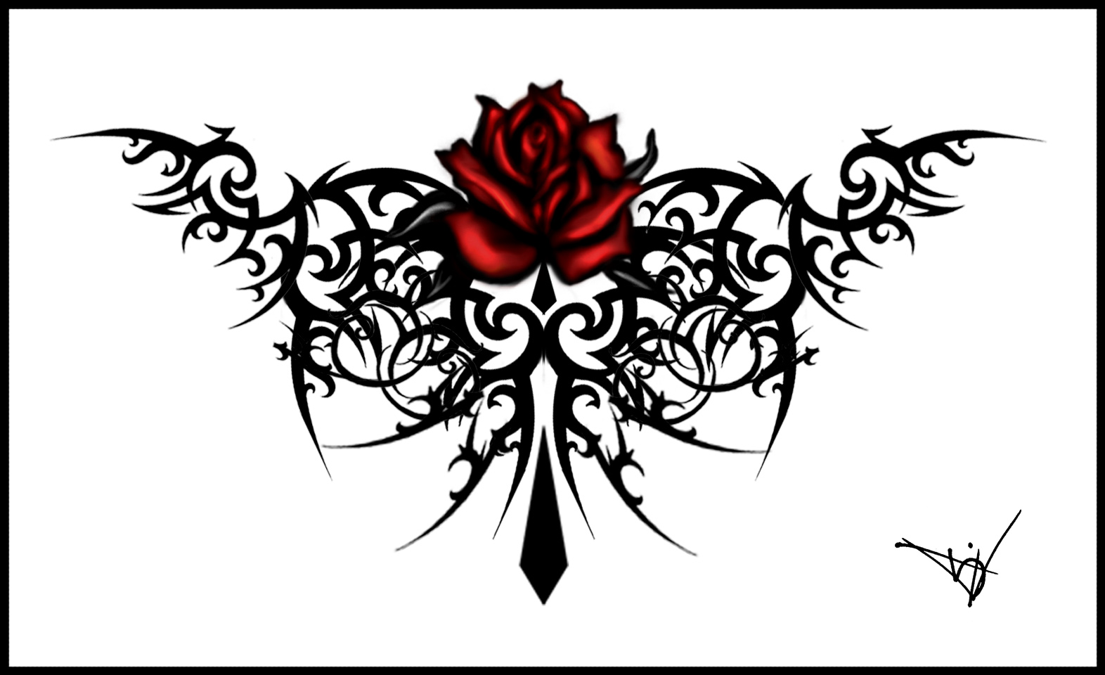 rose pattern tattoo designs
